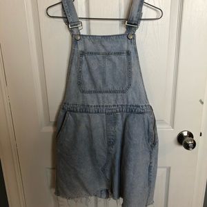 Denim overall dress